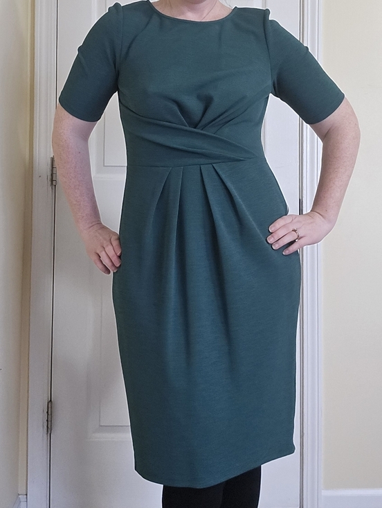 Adrianna Papell Dresses & Skirts - Adrianna Papell Green Classic Twist-Front Sheath Dress Medium